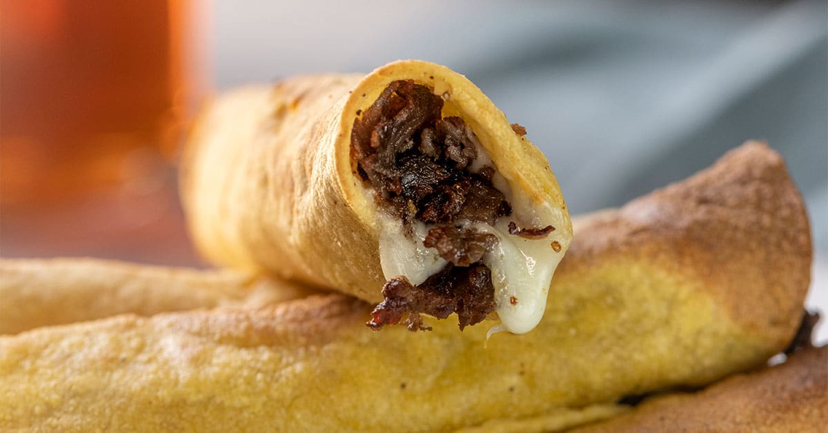 Air fryer beef taquitos