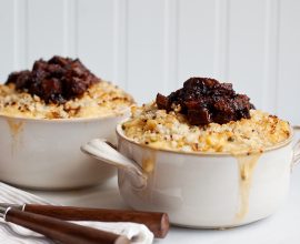 Green Chile Mac & Cheese with Texas BBQ Brisket