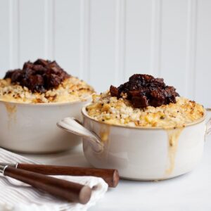 Green Chile Mac & Cheese with Texas BBQ Brisket