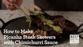 How to Make Grilled Picanha Skewers with Chimichurri Sauce with Grill and Pit Master Jerry