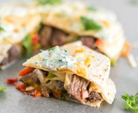 Beef Fajita Steak Quesadillas