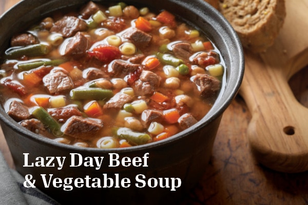 lazy day beef & vegetable soup