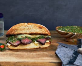 Chimichurri Filet Mignon Steak Sandwich
