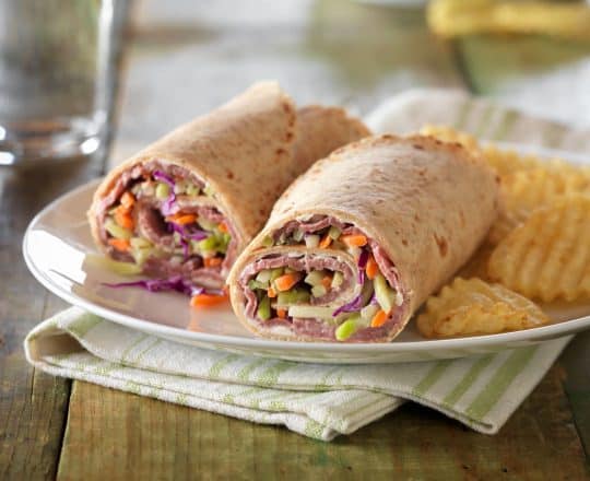 Roast Beef & Veggie Wraps