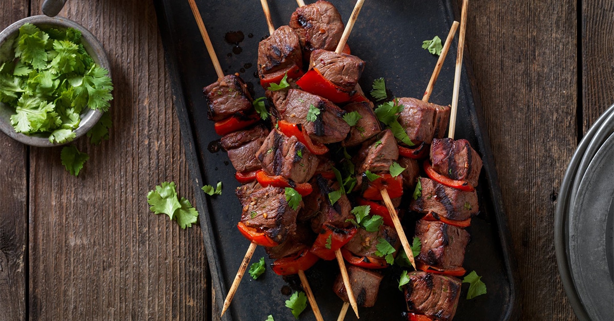 Spicy beef kabobs