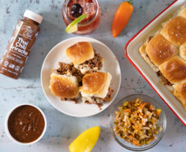 Cheesy Sriracha Sloppy Joe Sliders
