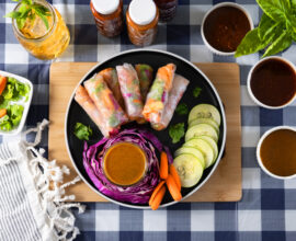 Sweet Chili Steak Spring Rolls