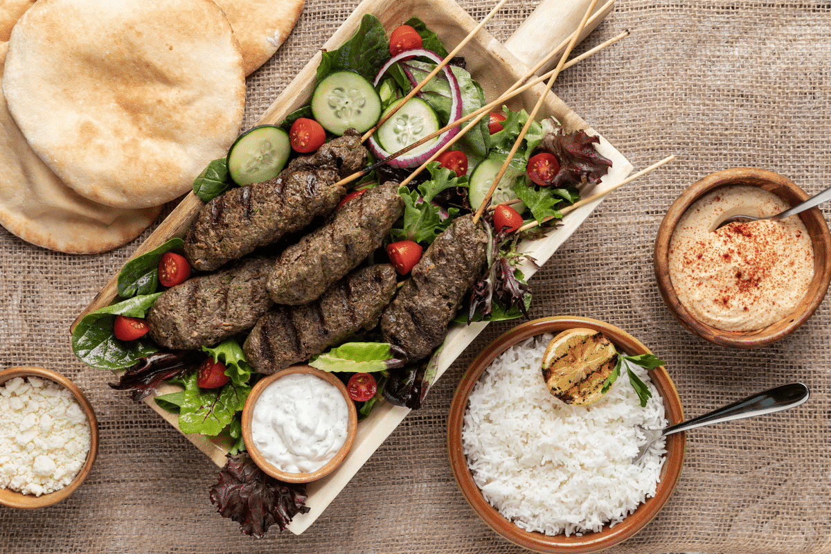 Grilled Beef Kefta Kebab
