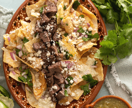 Grilled Carne Asada Chilaquiles Verdes